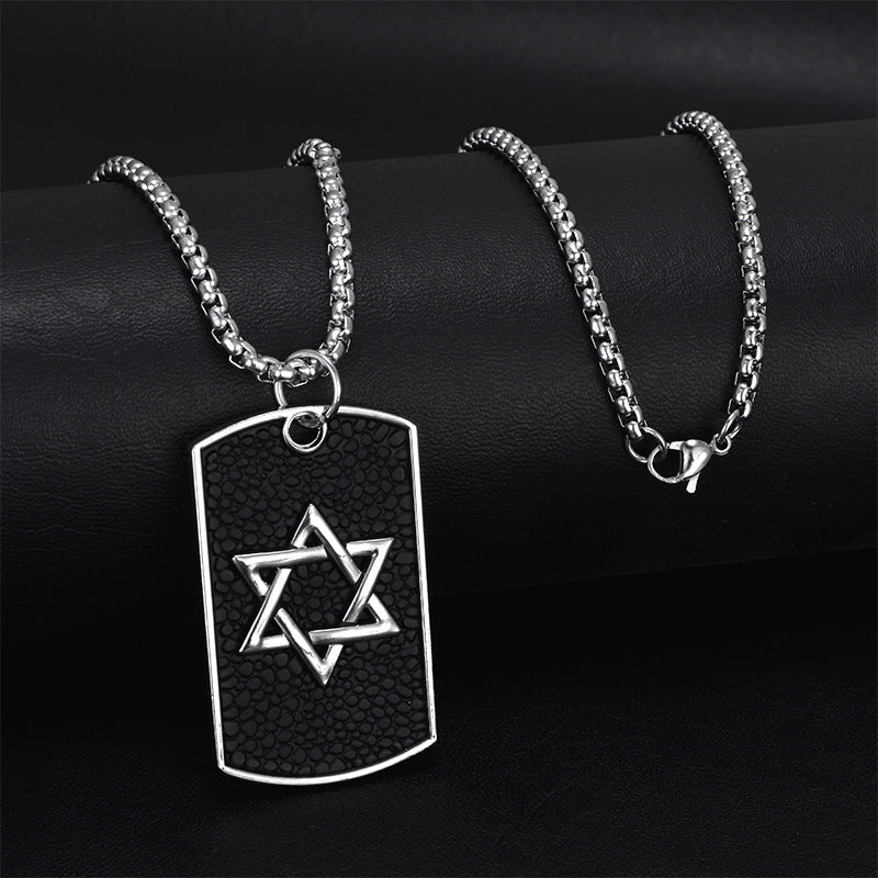 Wholesale Personality trendy titanium steel hip-hop necklace men's trendy disco all-match hiphop pendant long sweater chain pendant